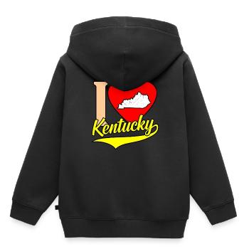 I Herz kentucky geschenk - Kinder Premium Organic Hoodie - Schwarz - Hinten - AI Model Kid Male (0cm)