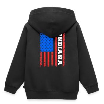 Cadeau Beauty Of Indiana - Sweat Premium à capuche enfant bio - noir - Dos - AI Model Kid Male (0cm)