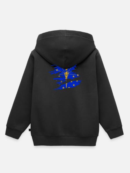 Indiana stolz geschenk - Kinder Premium Organic Hoodie - Schwarz