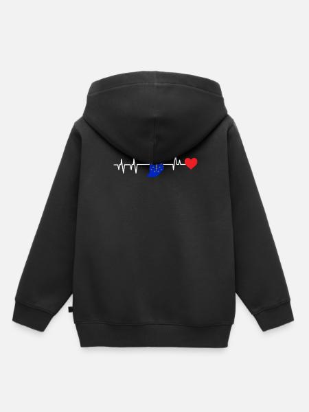 Indiana herzschlag geschenk - Kinder Premium Organic Hoodie - Schwarz
