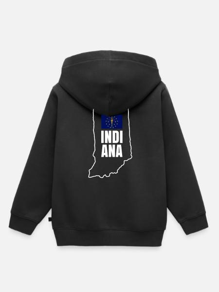 Indiana haus geschenk - Kinder Premium Organic Hoodie - Schwarz