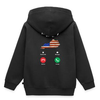 Erkundung Von Kentucky Gift - Kinder Premium Organic Hoodie - Schwarz - Hinten - AI Model Kid Male (0cm)