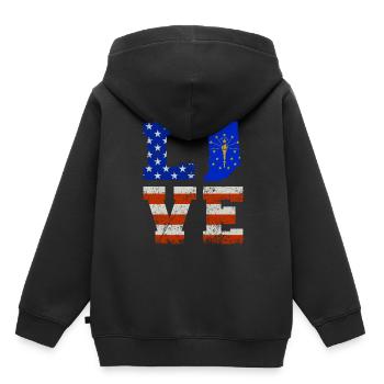 Cher cadeau de l’Indiana - Sweat Premium à capuche enfant bio - noir - Dos - AI Model Kid Male (0cm)