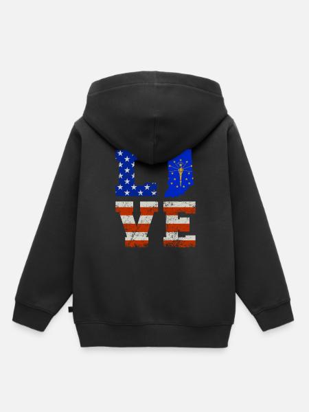 Liebe Indiana Geschenk - Kinder Premium Organic Hoodie - Schwarz