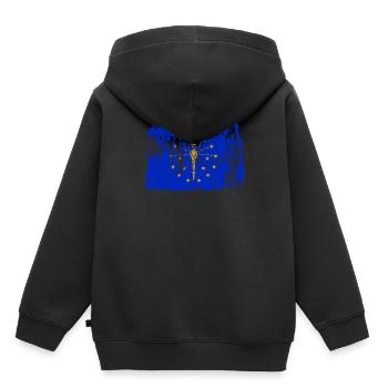 Beauté de l’Indiana Cadeau - Sweat Premium à capuche enfant bio - noir - Dos - AI Model Kid Male (0cm)