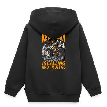 Kentucky Travels Geschenk - Kinder Premium Organic Hoodie - Schwarz - Hinten - AI Model Kid Male (0cm)