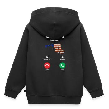 Visitez Maryland Gift - Sweat Premium à capuche enfant bio - noir - Dos - AI Model Kid Male (0cm)