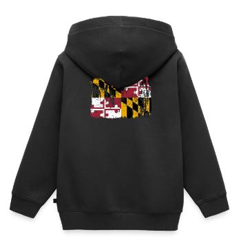 Maryland Traveler Cadeau - Sweat Premium à capuche enfant bio - noir - Dos - AI Model Kid Male (0cm)