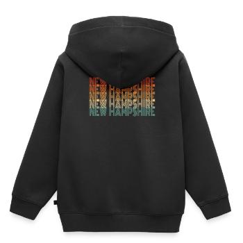 New Hampshire Cadeau aventureux - Sweat Premium à capuche enfant bio - noir - Dos - AI Model Kid Male (0cm)