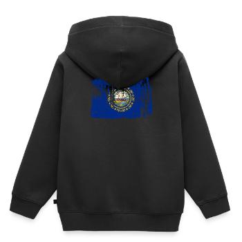 Cadeau des habitants du New Hampshire - Sweat Premium à capuche enfant bio - noir - Dos - AI Model Kid Male (0cm)