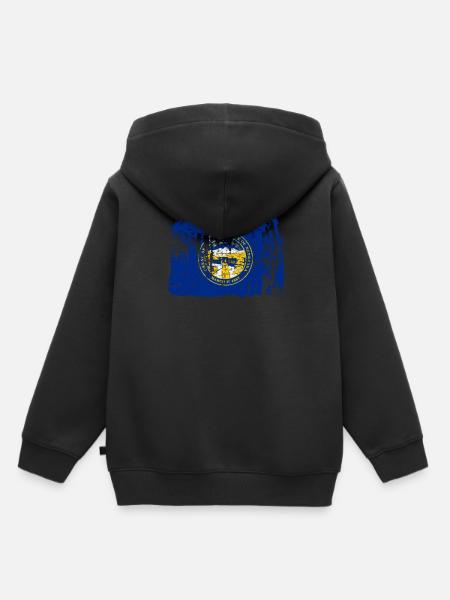 Reisendes Nebraska geschenk - Kinder Premium Organic Hoodie - Schwarz