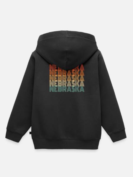 Nebraska bewohner geschenk - Kinder Premium Organic Hoodie - Schwarz