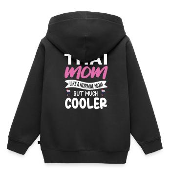 Thailand - Kinder Premium Organic Hoodie - Schwarz - Hinten - AI Model Kid Male (0cm)