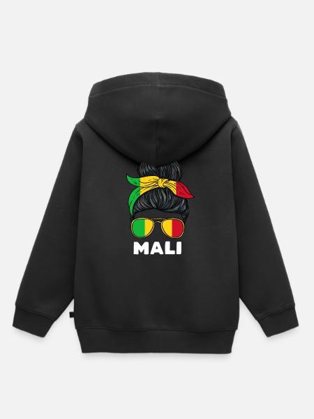 Mali Mädchen - Kinder Premium Organic Hoodie - Schwarz