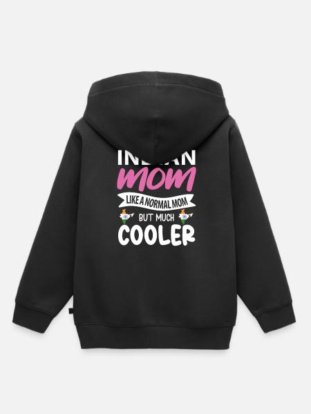 Indisches Muttergeschenk - Kinder Premium Organic Hoodie - Schwarz