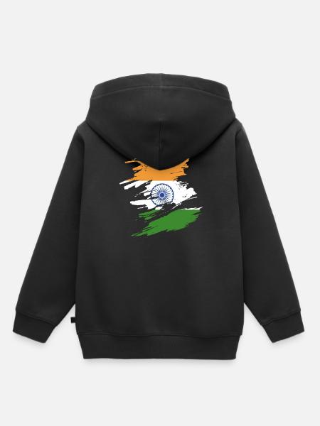 Unterstützen Sie Indien geschenk - Kinder Premium Organic Hoodie - Schwarz