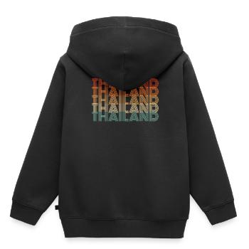 Cadeau pour les résidents de Thaïlande - Sweat Premium à capuche enfant bio - noir - Dos - AI Model Kid Male (0cm)