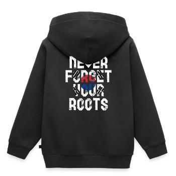 Wurzeln Südkorea Geschenk - Kinder Premium Organic Hoodie - Schwarz - Hinten - AI Model Kid Male (0cm)