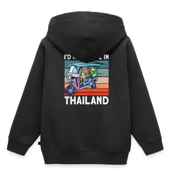 Dreirad Thailand Geschenk - Kinder Premium Organic Hoodie - Schwarz - Hinten - AI Model Kid Male (0cm)