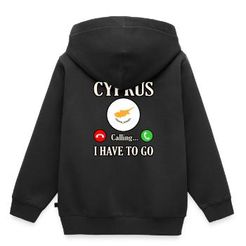 Chypre - Sweat Premium à capuche enfant bio - noir - Dos - AI Model Kid Male (0cm)