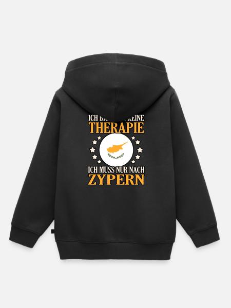 Zypern - Kinder Premium Organic Hoodie - Schwarz
