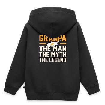 Chypre - Sweat Premium à capuche enfant bio - noir - Dos - AI Model Kid Male (0cm)