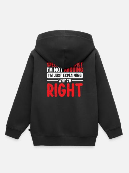 Sprachtherapeut Logopäde Geschenk - Kinder Premium Organic Hoodie - Schwarz