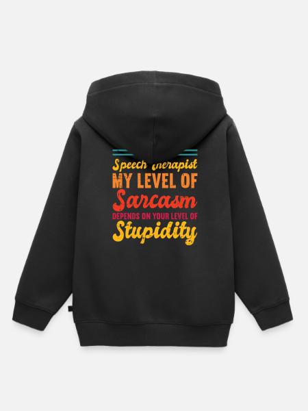Sprachtherapeut Logopäde Geschenk - Kinder Premium Organic Hoodie - Schwarz
