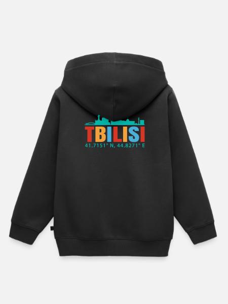Tiflis - Kinder Premium Organic Hoodie - Schwarz