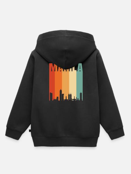 Manila - Kinder Premium Organic Hoodie - Schwarz