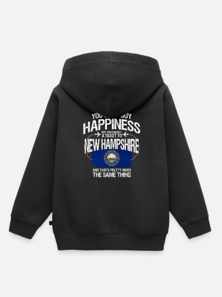 New Hampshire - Kinder Premium Organic Hoodie - Schwarz