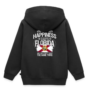 Floride - Sweat Premium à capuche enfant bio - noir - Dos - AI Model Kid Male (0cm)