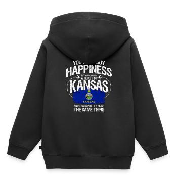 Kansas - Sweat Premium à capuche enfant bio - noir - Dos - AI Model Kid Male (0cm)