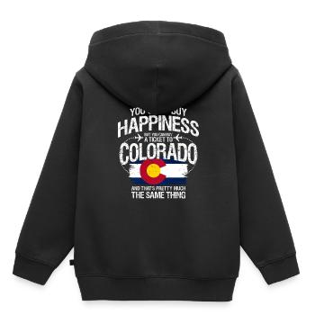 Colorado - Kinder Premium Organic Hoodie - Schwarz - Hinten - AI Model Kid Male (0cm)