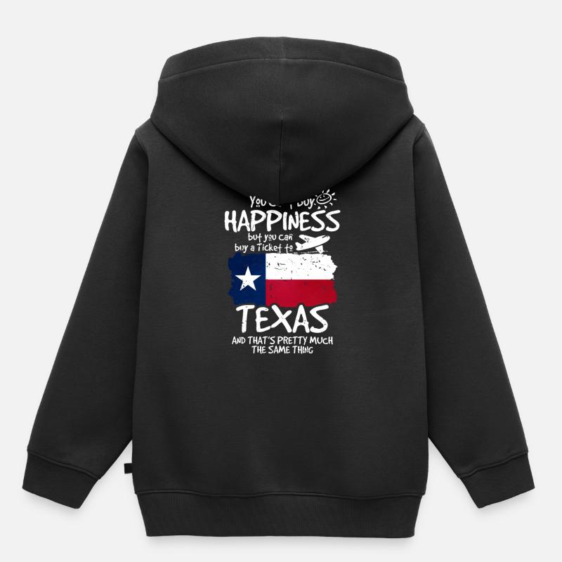 Texas - Sweat Premium à capuche enfant bio - noir
