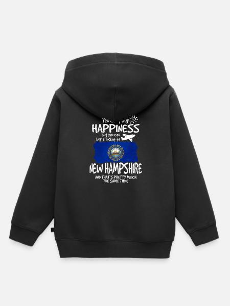 New Hampshire - Kinder Premium Organic Hoodie - Schwarz