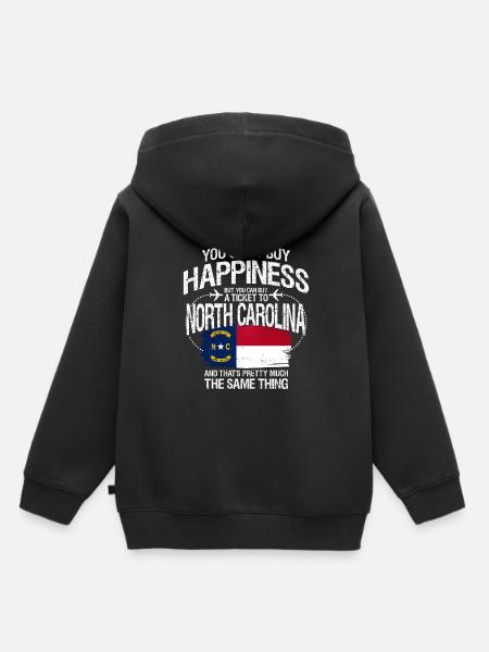 North Carolina - Kinder Premium Organic Hoodie - Schwarz