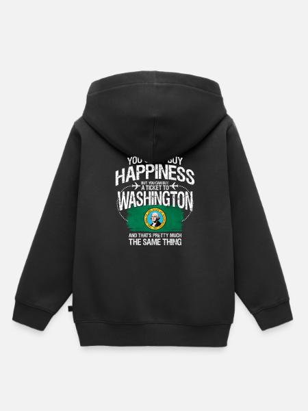 Washington - Kinder Premium Organic Hoodie - Schwarz