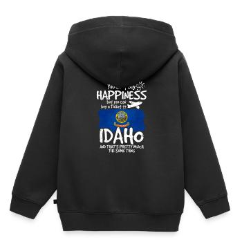 Idaho - Sweat Premium à capuche enfant bio - noir - Dos - AI Model Kid Male (0cm)