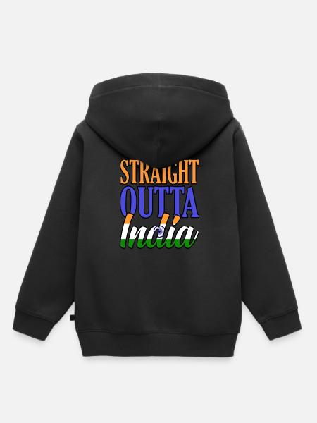 Indien - Kinder Premium Organic Hoodie - Schwarz