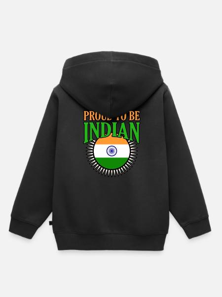 Indien - Kinder Premium Organic Hoodie - Schwarz