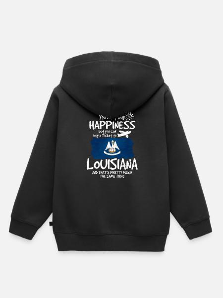 Louisiana - Kinder Premium Organic Hoodie - Schwarz