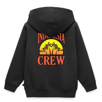 Indonésie - Sweat Premium à capuche enfant bio - noir - Dos - AI Model Kid Male (0cm)
