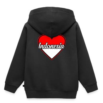 Indonesia - Kids Premium Organic Hoodie - black - Back - AI Model Kid Male (0cm)