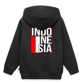 Indonesia - Kids Premium Organic Hoodie - black - Back - AI Model Kid Male (0cm)