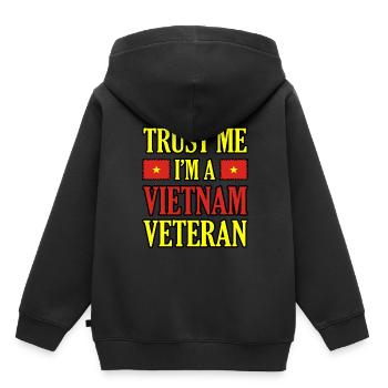Vietnam - Kinder Premium Organic Hoodie - Schwarz - Hinten - AI Model Kid Male (0cm)