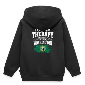 Washington - Sweat Premium à capuche enfant bio - noir - Dos - AI Model Kid Male (0cm)