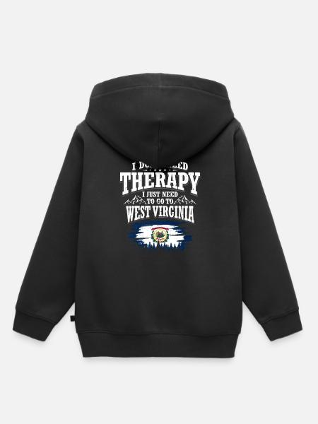 West Virginia - Kinder Premium Organic Hoodie - Schwarz