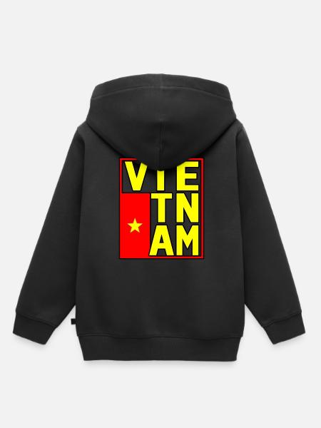 Vietnam - Kinder Premium Organic Hoodie - Schwarz
