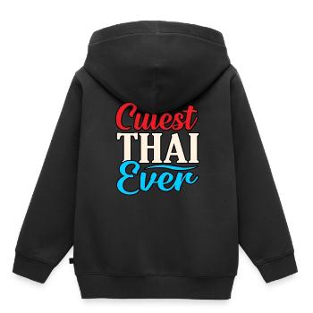 Thailand - Kinder Premium Organic Hoodie - Schwarz - Hinten - AI Model Kid Male (0cm)